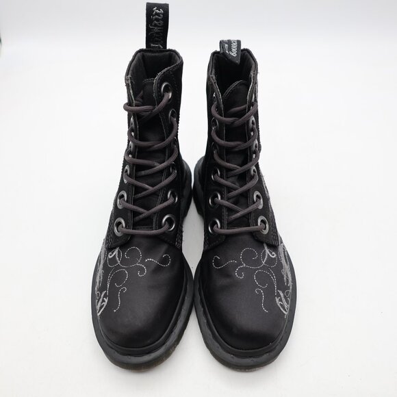 Doc Dr. Martens Pascal Vena Women's Size 6 Satin Vein Embroidered Velvet Boots - Picture 2 of 11